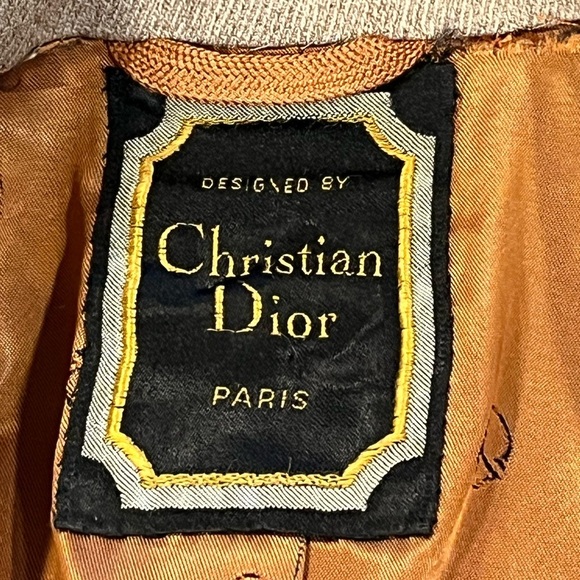 Christian Dior 70s Vintage Beige Three Button Formal Overcoat Mens Sz 40 Medium - Picture 3 of 15